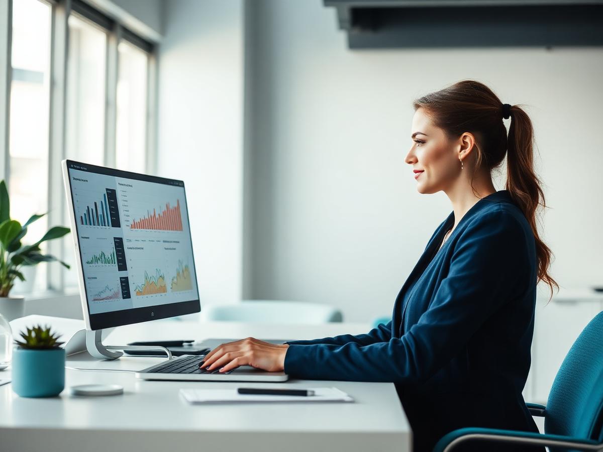 Analyst reviewing dashboards